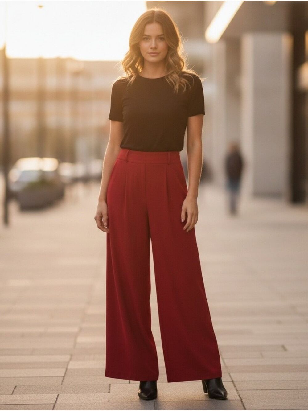 Flying Tomato Red Wide Leg Pants Large - Picture 5 of 5